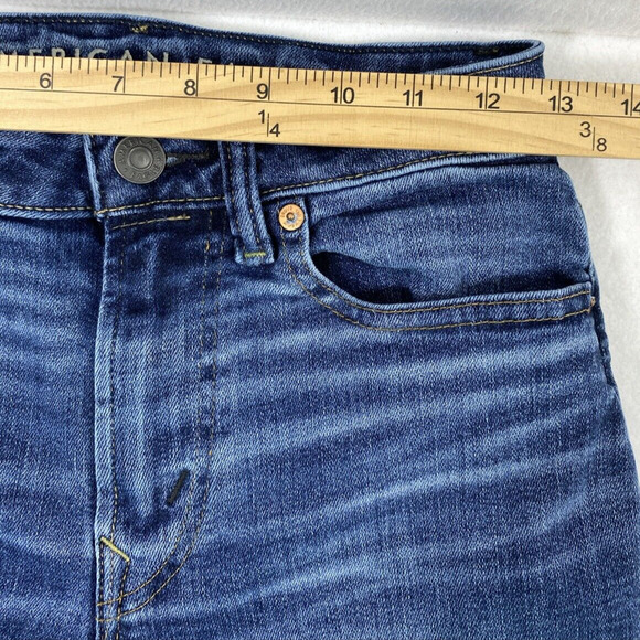 American Eagle Jeans Boys 25 x 26 Airflex Temp Tech‎ Blue Dark Wash Denim - Picture 8 of 13